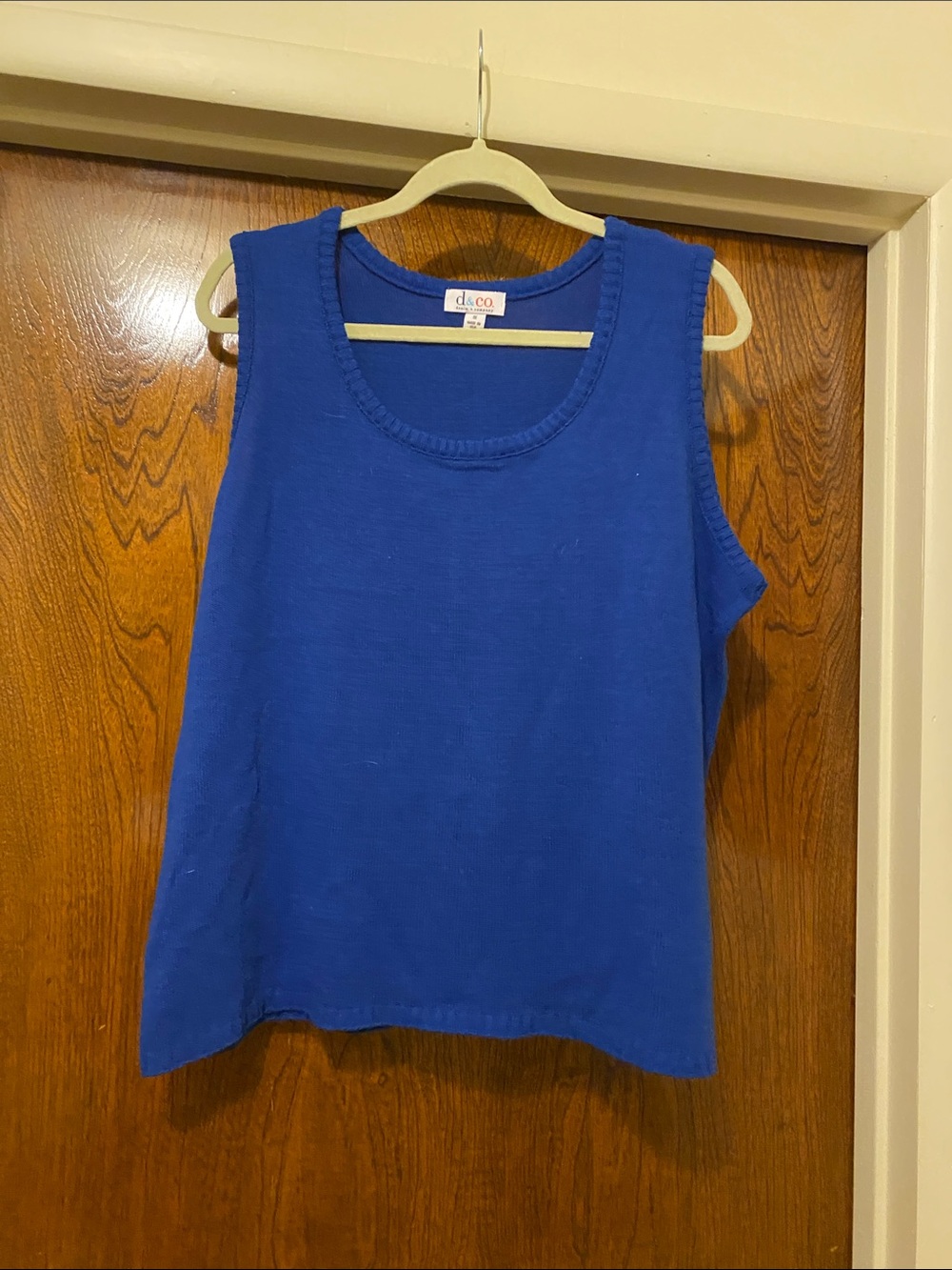 d.s.co Classic Scoop Neck Tank in Cobalt Blue
